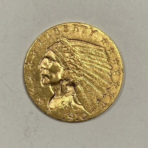 1910年 2.5インチ インディアンゴールド。ほぼ新品同様の美品。