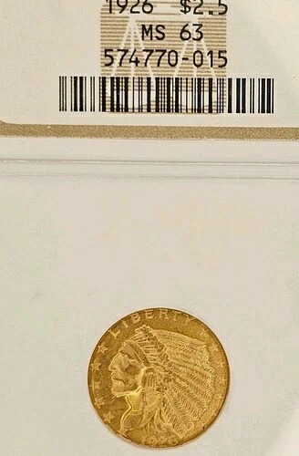 1926年 $2.5 NGC MS 63 インディアンヘッド ゴールド クォーターイーグル