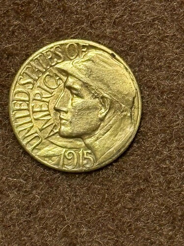1915 S G1$ パナマ太平洋博覧会記念金貨 1$ 152,900円