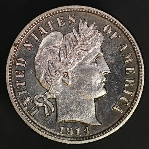 1914年プルーフバーバーダイム オリジナルコレクションより新品 - ロット6532