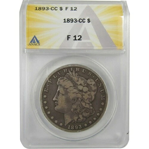 1893 CC モルガン・ダラー F 12 ANACS シルバー 1ドルコイン SKU:I20417