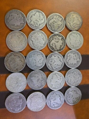 1889年 - 1896年 モルガン・ダラー20ドルのフルロール、良好な状態