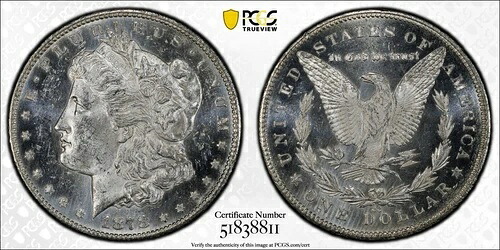1878年CCモルガンダラーPCGS MS63 MS 63ニアプルーフライクコイン$1