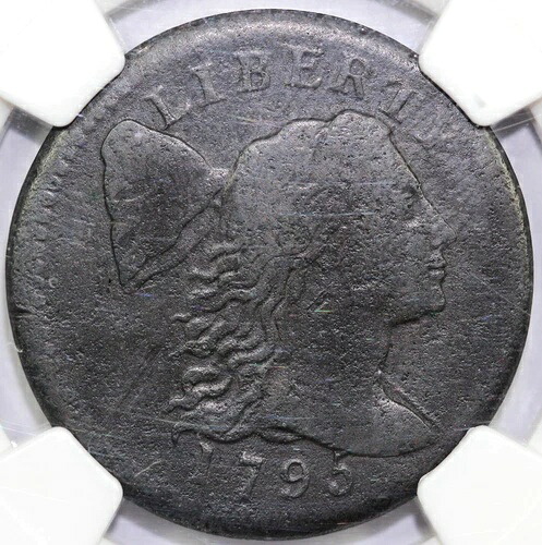 1795 1c S-76b プレーンエッジ リバティキャップ ラージセント NGC VF 詳細 外装ダメージあり