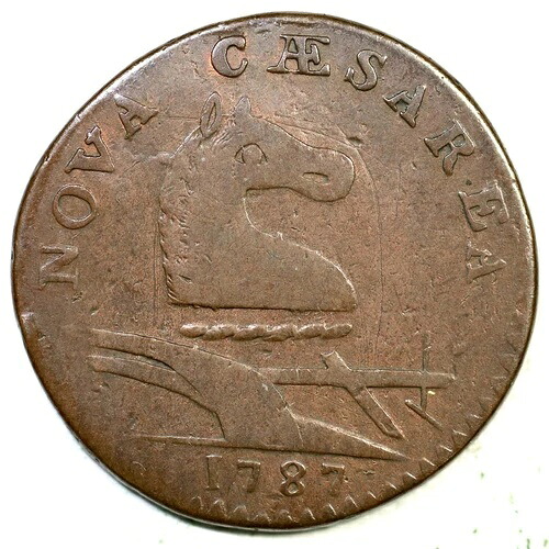 1787年 M 28-S R-4 アウトラインシールド ニュージャージー植民地銅貨