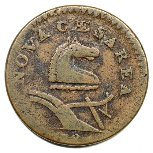1787 39-a R-2 Sm プランシェット ニュージャージー植民地銅貨