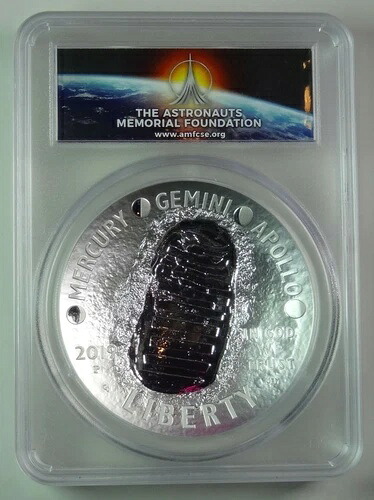 2019-P $1 アポロ11号 50周年記念 5オンス 999 シルバー PCGS PR70DCAM ファーストストライク