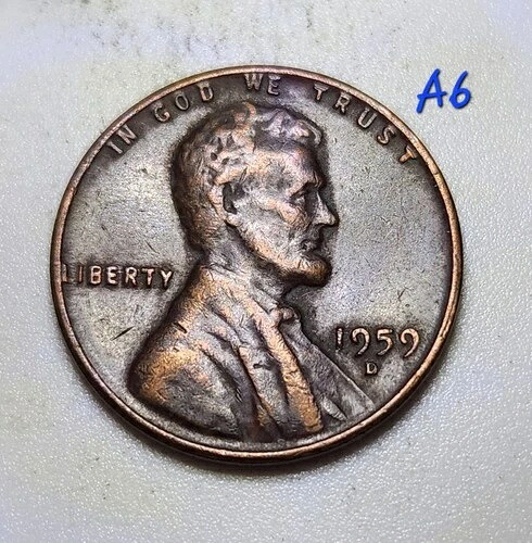 1959年 d/no mint mark ペニー (4) 154,000円