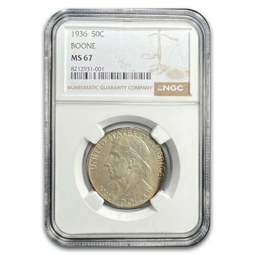 1936年 ダニエル・ブーン生誕200周年記念ハーフドル MS-67 NGC