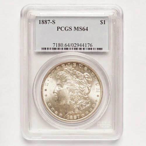 1887-S モルガン銀貨 PCGS MS64 154,550円