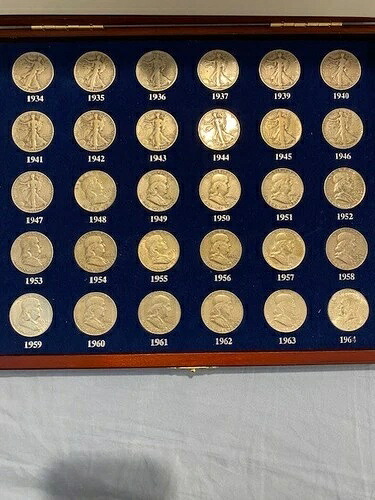 アメリカ合衆国銀貨ハーフドルコレクション 1934年から1963年