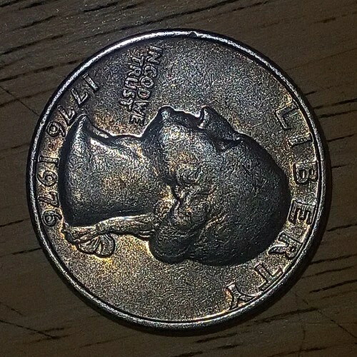 1776-1976年 バイセンテニアル クォーター エラーコイン 154,550円