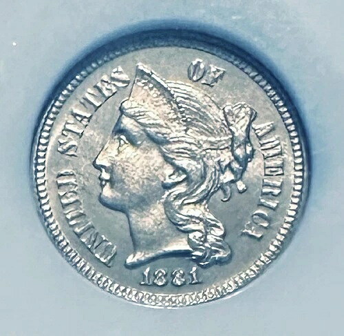 1881 3CN プルーフ 3セントニッケル NGC PF66 ?? 見事な輝き！美しいコイン！