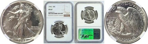 1942年 50セント ウォーキング・リバティ・ハーフドル NGC プルーフ 67|WORLD RESOURCE【QUEEN店】