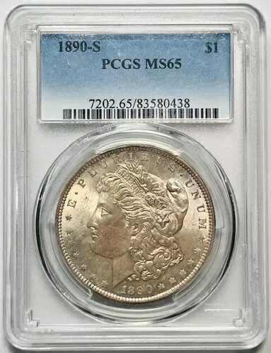 1890年 S モーガン銀貨 PCGS MS-65