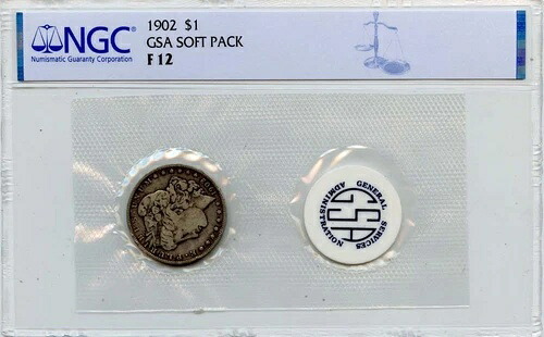 1902年 モルガン・ダラー GSA ソフトパック S$1 NGC F12｜WORLD RESOURCE【QUEEN店】