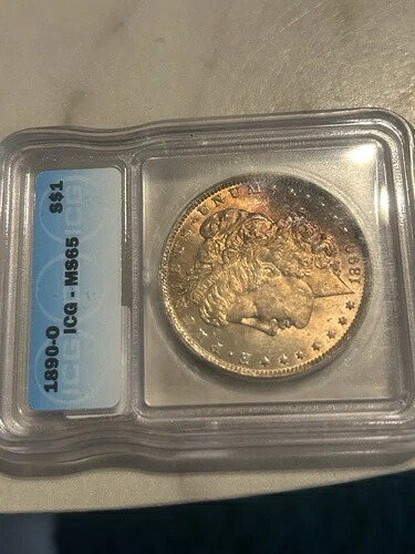 1890年頃のICG Ms. 65 モルガン・ダラーのカラートーニング!多数出品しておりますので、ぜひご覧ください??|WORLD RESOURCE【QUEEN店】