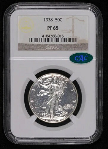 1938年ハーフドル リバティウォーキング NGC PF-65 CAC プルーフ