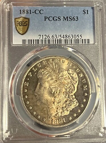 1881-CC PCGS MS63 モルガン銀貨