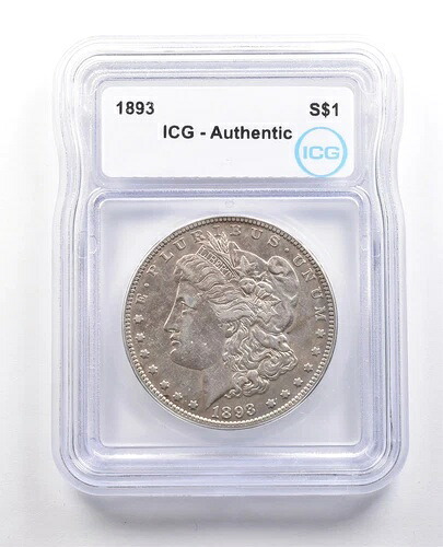 1893年 モルガン銀貨 本物 ICG *6018