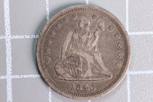 1843年-O 自由の女神座像クォーター 手頃な価格のコレクターズコインストア #230727021-