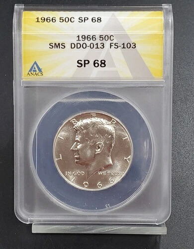 1966年 SMS ケネディ ハーフダラー ANACS PF68 DDO-013 FS-103 トップポップ #A