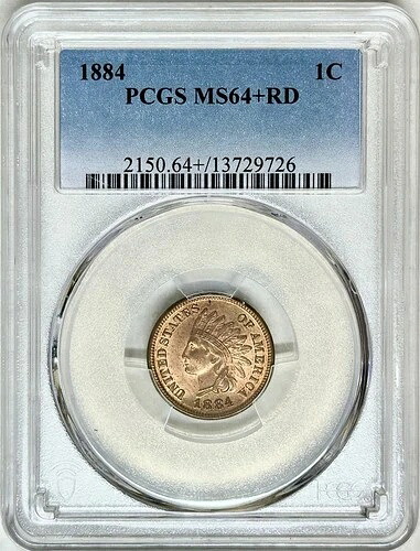 1884年 インディアンヘッド セント PCGS MS64+RD 202,400円