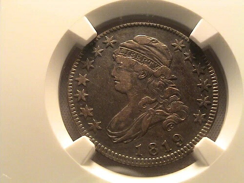 1819年 キャップドバストクォーターラージ 9 B-1 R5 NGC VF 詳細