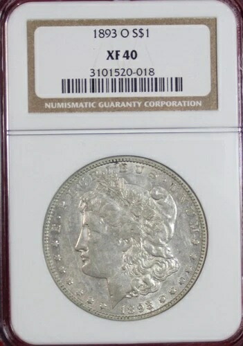 1893-O モルガン・ダラー NGC XF40