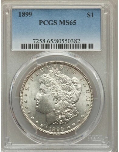 1899-P モーガン・ダラー PCGS MS65 - セミ PL ! - 素晴らしい色とディテール ! 201,300円