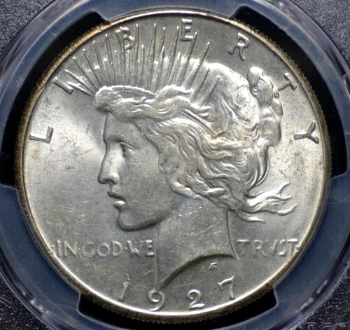 1927年ピースドルPCGS MS 63 滑らかでよく打たれており、ソフトでほぼ