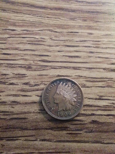 1906年インドセント硬貨、状態良好