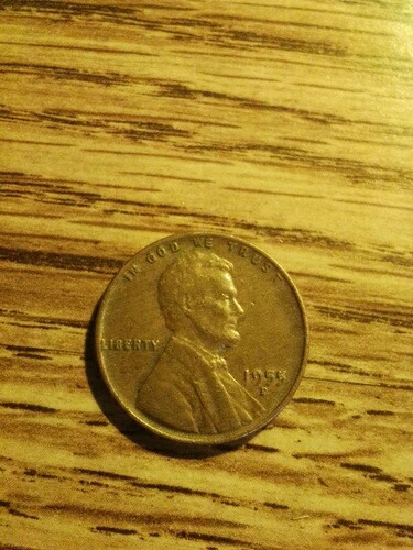 1955年小麦セント硬貨、状態良好