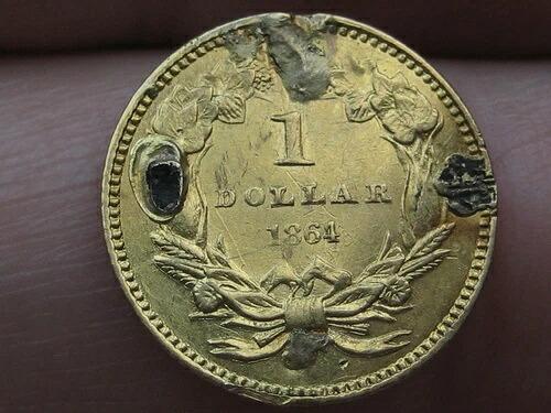 1864年 1ドル金貨 インディアン・プリンセス 5,900枚