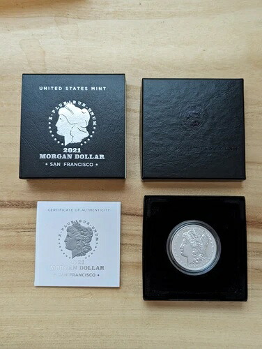 ????2021-S モルガン銀貨（サンフランシスコ造幣局Sマーク付き）- 箱 + COA