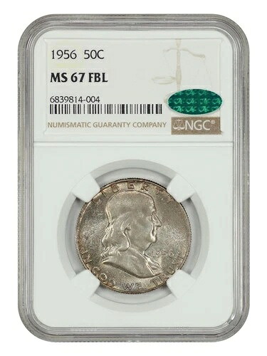 1956年 50セント NGC/CAC MS67FBL - フランクリン ハーフダラー