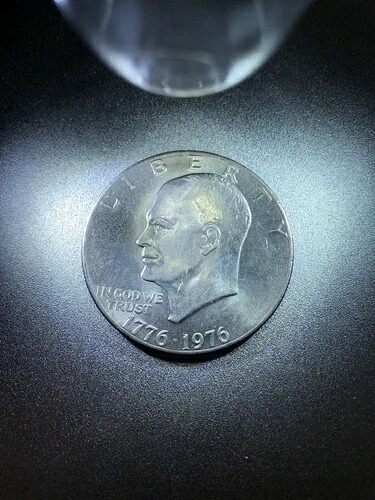 1776-1976年 アメリカ建国200周年記念 1ドル硬貨 アイゼンハワー「アイク」 ミントマークなし