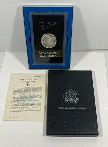 1885-CC モルガン・ダラー。1.00。GSAホルダー入り、厳選未使用品。