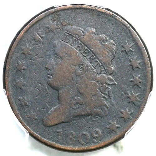 1809 S-280 R-2 PCGS F 詳細 クラシックヘッド ラージセントコイン 1セント