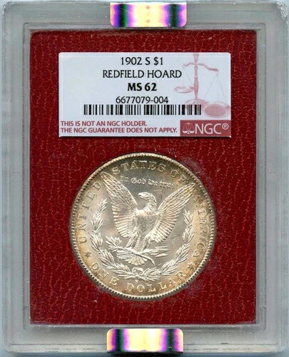 1902-S 1ドル モルガン・ダラー レッドフィールド・ホード NGC MS62