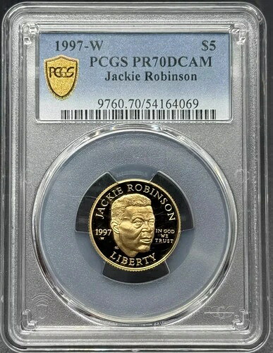 1997 W ベースボールコム PCGS PR-70 DCAM ジャッキー・ロビンソン