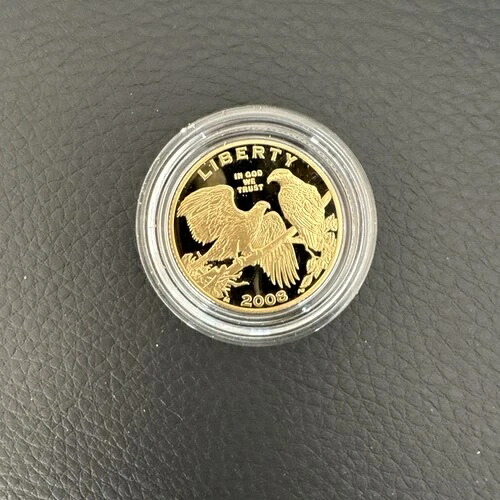 2008年-W ハクトウワシ記念 5ドル金貨 プルーフ 箱付き COAなし 90%金
