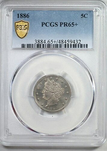 1886年 プルーフ リバティ Vニッケル 5C PCGS PR65+