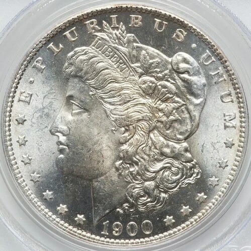 モルガン・ダラー 1900-S、PCGS MS-63、CAC！サンフランシスコ造幣局発行！超美品PQコイン！