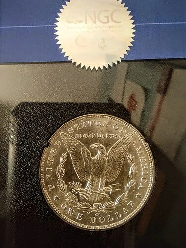 1883-CC モルガン銀貨 トナー MS65 NGC