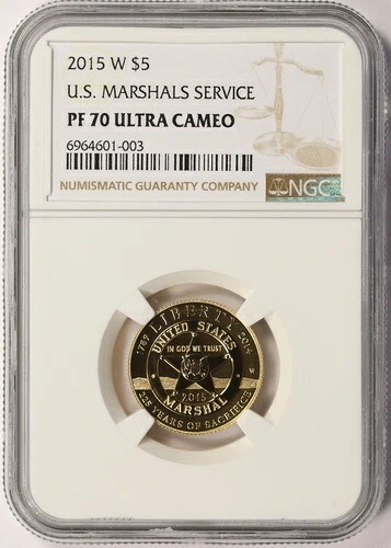 2015-W 米国保安官サービス 5ドル記念金貨 NGC PF70UCAM