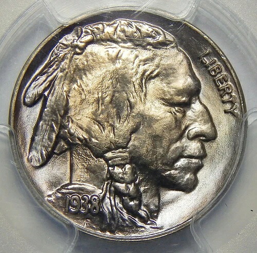 1938-D PCGS/CAC MS67+ バッファローニッケル