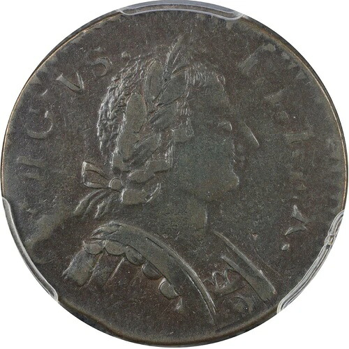 1787年 マチンズ・ミルズ 1/2ペンス ヴラック 17-87B W7910 R2 GEORGIVS III グループ2 PCGS VF35 LDS 230,670円