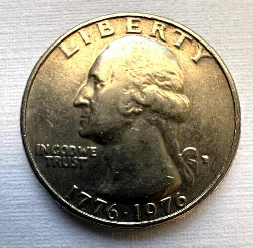 1776-1976 D 米国 200 周年記念クォーター、希少な塗りつぶし D