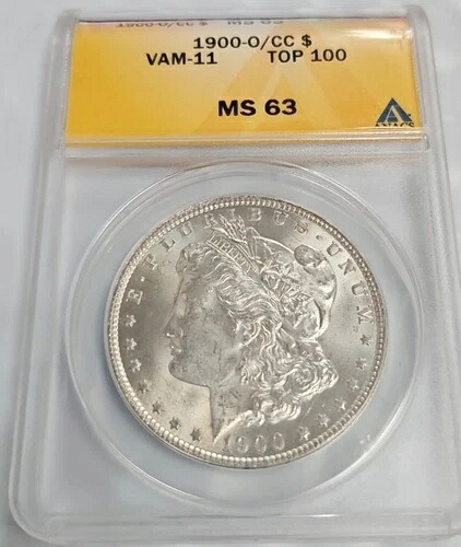 1900-O/CC モルガン銀貨 VAM 11 トップ100 MS63 ANACS AA331 230,670円